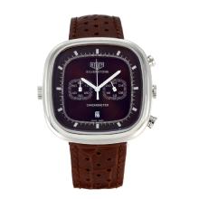 Tag Heuer Silverstone Chronograph Arbeitsgruppe Mit Brown Dial-Brown Leather Strap