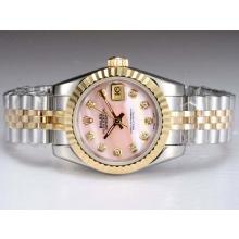 Rolex Datejust Automatic Two Tone Mit Pink MOP Dial