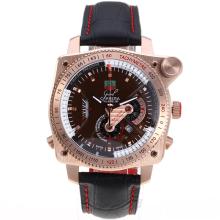 Tag Heuer Grand Carrera Calibre 36 Arbeiten Chrono Rose Gold Case Mit Brown Dial-Leather Strap