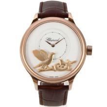 Chopard LUC Kollektion Automatic Rose Gold Case Mit White Dial-Leather Strap