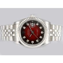 Rolex Datejust Automatic Diamant Markierungen Mit Red Dial