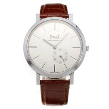 Piaget Altiplano Automatic with White Dial-Leather Strap-1