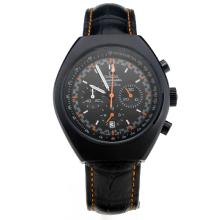 Omega Speedmaster Working Chronograph PVD Case With Black Dial-Orange Edition
