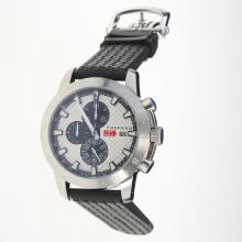 Chopard Miglia Working Chronograph with White Dial-Rubber Strap