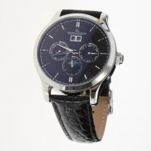 Jaeger-Lecoultre Master Control Automatic with Black Dial-Leather Strap