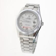 Rolex Day-Date II Automatic Roman Markers with White Dial S/S