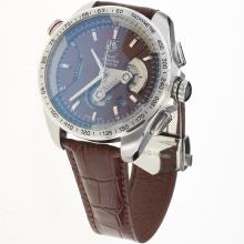 Tag Heuer Grand Carrera Calibre 36 Working Chronograph with Brown Dial-Leather Strap