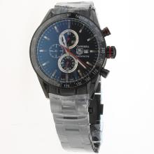 Tag Heuer Carrera Working Chronograph Full PVD Ceramic Bezel with Black Dial
