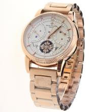 Patek Philippe Tourbillon Automatic Full Rose Gold with White Dial