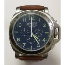 Panerai Luminor Working Chronograph with Blue Dial-Leather Strap-3
