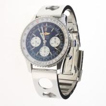 Breitling Navitimer Chronograph Asia Valjoux 7750 Movement Stick Markers with Black Dial S/S-1