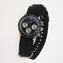 Rolex Daytona Working Chronograph Black Dial with Nylon Strap-Vintage Edition-3