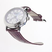 Chopard Imperiale Working Chronograph with Purple MOP Dial-Purple Leather Strap