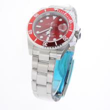 Rolex Submariner Automatic Ceramic Bezel with Red Dial S/S