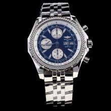 Breitling for Bentley GT Chronograph Asia Valjoux 7750 Movement with Black Dial S/S