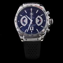 Tag Heuer Grand Carrera Calibre 17 Working Chronograph with Black Dial-Rubber Strap