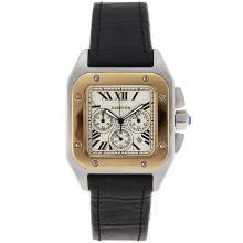 Cartier Santos 100 Two Tone Working Chronograph-selben Chassis Wie 7750-High Quality