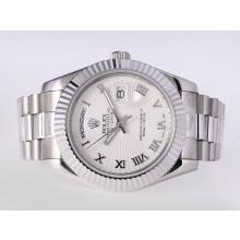 Rolex Day-Date II Automatic Roman Marking Mit White Dial-41mm New Version