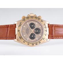 Rolex Daytona Chronograph Arbeitsgruppe Gold Case Mit Golden Dial