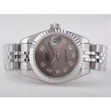 Rolex Datejust Swiss ETA 2671 Uhrwerk Mit Gray Dial-Diamond Kennzeichnung Lady Größe