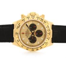Rolex Daytona Working Chronograph18K Yellow Gold Case Golden Dial