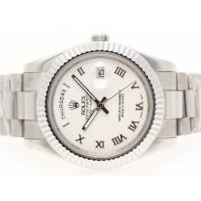 Rolex Day-Date II Automatic Roman Marking Mit White Dial-41mm Version
