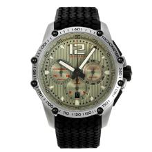 Chopard Classis Racing Asia Valjoux 7750 Mit Green Dial-Rubber Strap