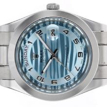 Rolex Day-Date II Automatic Number Marker Mit Blue Wave Dial