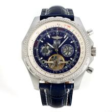 Breitling For Bentley Tourbillon Automatic Mit Blue Dial-Leather Strap