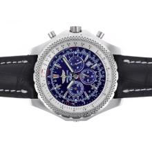 Breitling For Bentley Motors Arbeiten Chronograph Mit Blue Dial-Leather Strap