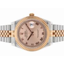 Rolex Datejust II Automatische Two Tone Roman Markers Mit Champagner Dial