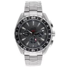 Omega Seamaster Planet Ocean GMT Automatic Mit Gray Dial S / S