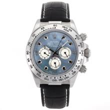 Rolex Daytona Chronograph Arbeitsgruppe Black Diamond Markers And Blue MOP Dial - Leather Strap