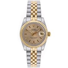 Rolex Datejust Automatic Two Tone-Stick Marker Mit Golden Dial-Mid Size