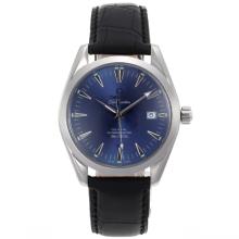 Omega Seamaster Automatic Mit Blue Dial-Leather Strap