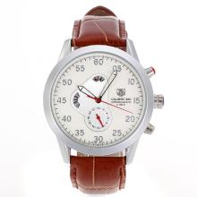Tag Heuer Calibre 360 ​​Automatic Mit White Dial-Leather Strap