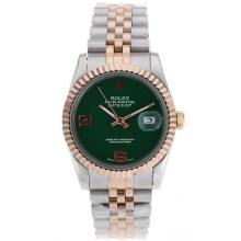 Rolex Datejust Automatic Two Tone Mit Green Dial