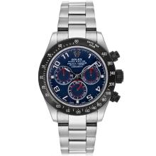 Rolex Daytona Chronograph Asia Valjoux 7750 Uhrwerk Anzahl Marker Mit Blauem Zifferblatt S / S-PVD Lünette