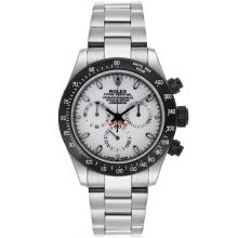 Rolex Daytona Chronograph Asia Valjoux 7750 Uhrwerk-Stick Marker Mit Weißem Zifferblatt S / S-PVD Lünette
