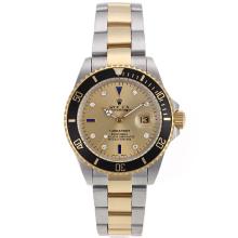 Rolex Submariner Automatic Two Tone Mit Golden Dial